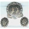 Image 1 : Niello Pin & Earings c1930 Siam Sterling #2031640