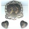 Image 1 : Niello Pin & Earings c1930 Siam Sterling #2031718