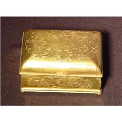 Engraved  brass jewelry box . #2031752