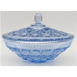 Ice Blue Depression Lidded Candy Dish #2031807