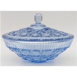 Ice Blue Depression Lidded Candy Dish #2031807