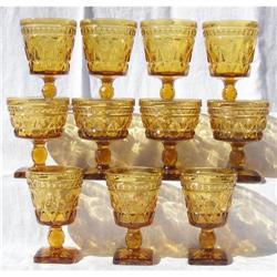 Collection of Amber Colony Glass Goblets, #2031819