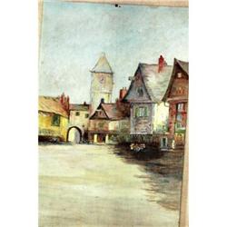 Vintage Dutch Painting Oil on board signed CHJ #2031824