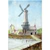 Image 1 : Vintage Dutch Windmill Oil Painting signed #2031825
