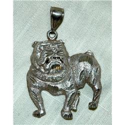 One of Kind Sterling Silver Bull Dog Pendant  #2031945