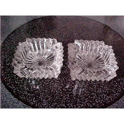 Heisey ash trays; 2.75" square,pointed top #2032048