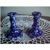 Image 1 : Pr. Bennington Pottery Candle Sticks, Blue #2032091