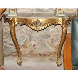 French Console  marble top and gilt #2032217