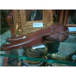 WOOD ANTIQUE MONKEY NUTCRACKER******** #2032242