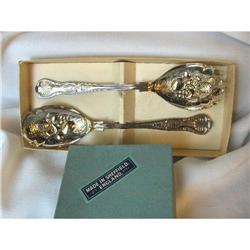 Sheffield  Silverplate Berry Serving Spoons #2032266