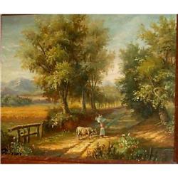 Original Pastoral Oil  Painting     #2054773