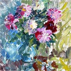 "Peonies" gorgeous impressionism oil #2054800