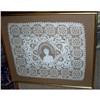 Image 1 : Framed Point d Venice Lace , Queen Elisabeth of#2055100