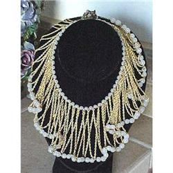 Signed Miriam Haskell bib necklace #2055253