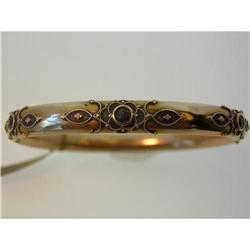 Antique Gold & Sapphire Edwardian Bangle #2055301