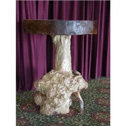 RARE PRIMITIVE TEAK ROOT RUSTIC ANTIQUE TABLE #2055454