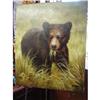 Image 1 : ARTIST SIGNED BEAR CUB OIL CANVAS PAINTING #2055456