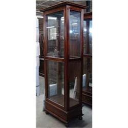 CHERRY CURIO CABINET DISPLAY CASE GLASS SHELVES#2055479