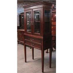 ANTIQUE HIGHBOY SHERATON LIBRARY BOOKCASE #2055489