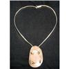 Image 1 : SILVER NECKLACE WITH PINK QUARTZ CIRCA 1950 #2061887