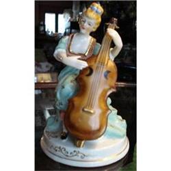 OCCUPIED JAPAN FIGURINE*LADY MUSICIAN* #2061924