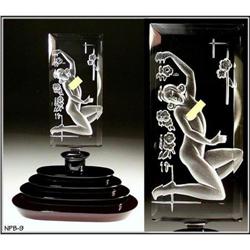 CZECH ART DECO PERFUME BOTTLE KNEELING NYMPH #2062087