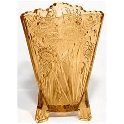 Sowerby DAISY Amber Art Deco Glass Vase #2062377