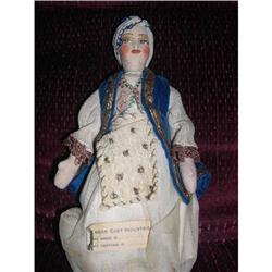 Albanian Cloth Doll label made in Athens, #2075050