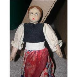 Italian cloth doll tagged Karavan Italy #2075433