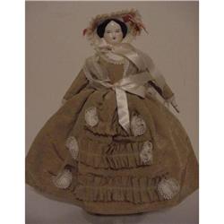 Doll Ruth Gibbs China 12" Mrs. Carter Godey's #2075466