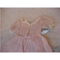 Doll Madame Alexander Pink Organdy Dress 1950s #2075479