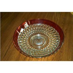 Diamond Point Ruby Stained Bowls #2012597