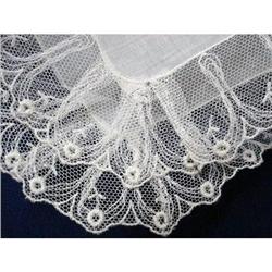 FANTASTIC TAMBOUR LACE WEDDING HANKY #2012701