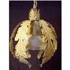 Image 1 : 1940's Tole Leaves Hanging Light Fixture #2012972