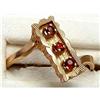 Image 1 : VINTAGE 10 KARAT GOLD GARNET RING #2013044