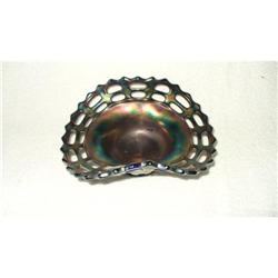 Fenton Carnival GlassWeave Bowl Open Edge #2013152