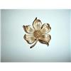 Image 1 : Large  Trifari Crown Marked Flower Brooch #2013262