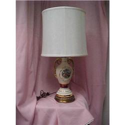 Lamp - French Cameo Front with Gold Trim, White#2013288