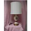 Image 1 : Lamp - French Cameo Front with Gold Trim, White#2013288