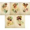 Image 1 : 5 old vintage VICTORIAN LITHO prints * EASTER #2013744