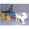 Image 1 : Antique Cast Iron Toy Wagon with goat & driver #2013763