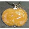 Image 1 : AMBER Apple Pendant VINTAGE - Artisan SILVER #2013944