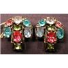 Image 1 : HOLLYCRAFT Rhinestone EARRINGS -Vintage- #2013959