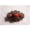 Image 1 : Silver and Coral Brooch #2014090