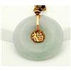 Image 1 : 14k Chinese Jadite Penant on 14k gold Chain #2014625