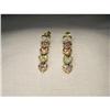 Image 1 : 14K Gold Peridot Tourmaline Aquamarine Earrings#2028136