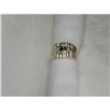 Image 1 : Estate 14K Diamond Cabochon Sapphire Band Ring #2028145