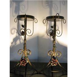 Gorgious pr. of Italian Rose Planters Mkd! #2028237