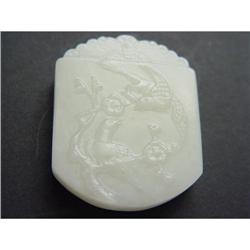 Chinese carved  jade  Pendant #2028264