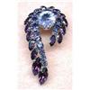 DECO RHINESTONE PURPLE BROOCH #2043785